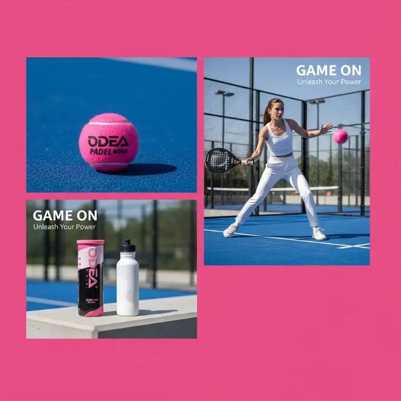 @*3Pcs Pressureless Padel Balls High Bounce Long Lasting Training Balls for Recreational Competitive Matches