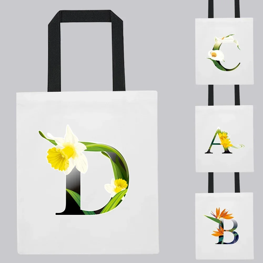 Handbags Ladies Shopper Bag Flower Color Pattern Series Handbag  Harajuku Style Bag College Student Canvas Tote Bag 2026 Fashion