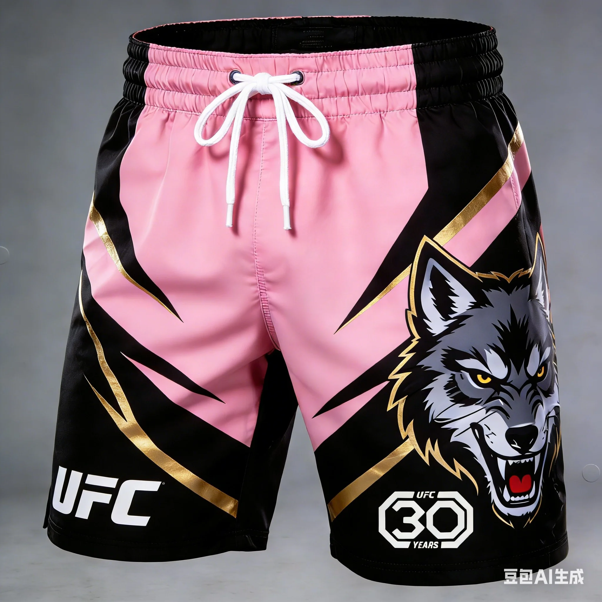 

2026 Summer New Arrival—Men's Breathable Quick-Drying Mesh Fighting Shorts, 3D Wolf Head Design, Sizes XXS-6XL, Ideal for UFC Mi