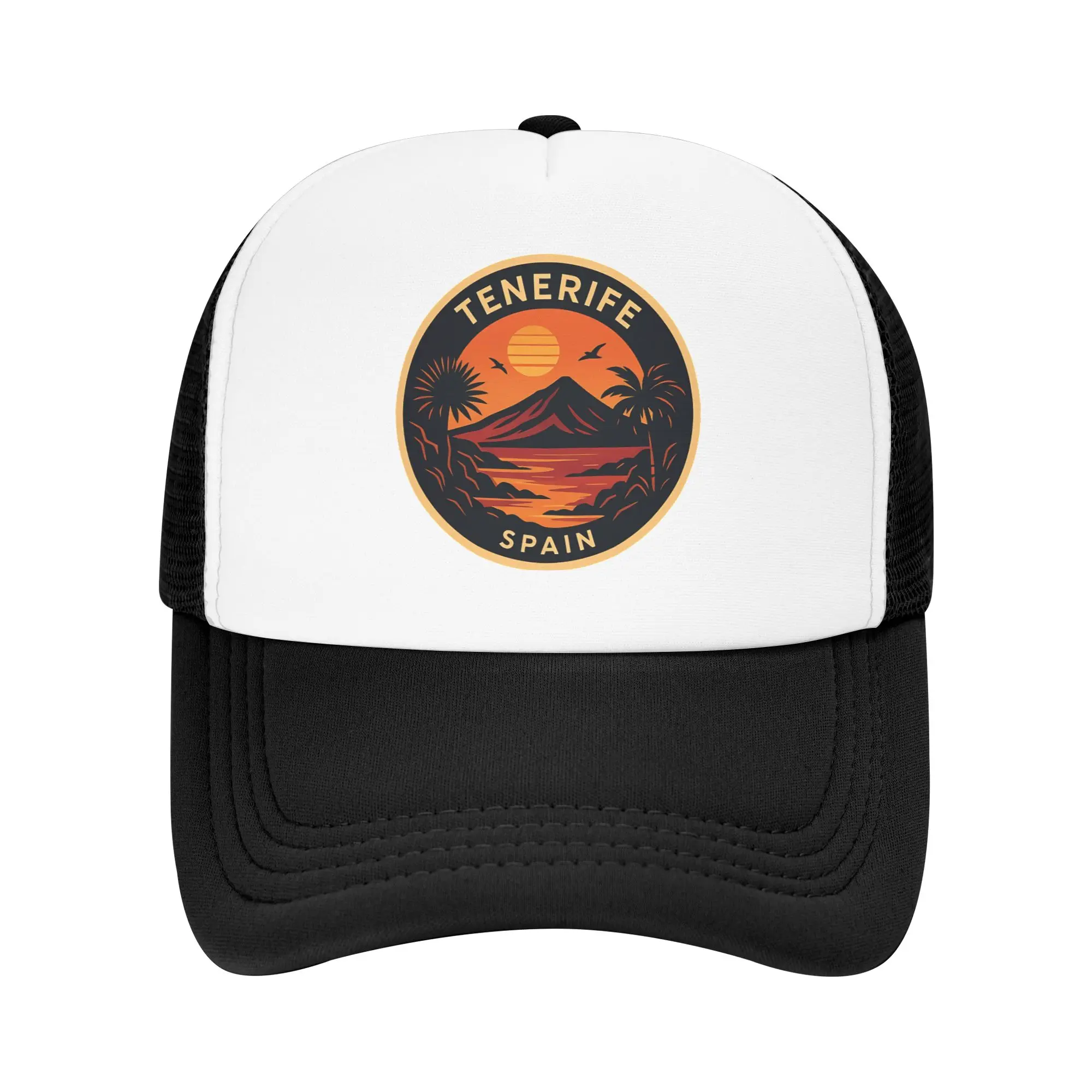 Tenerife Canary Islands Vintage Travel Baseball Cap Fashion Men Mesh Trucker Hat Sunscreen Design Running Hippie Snapback Cap