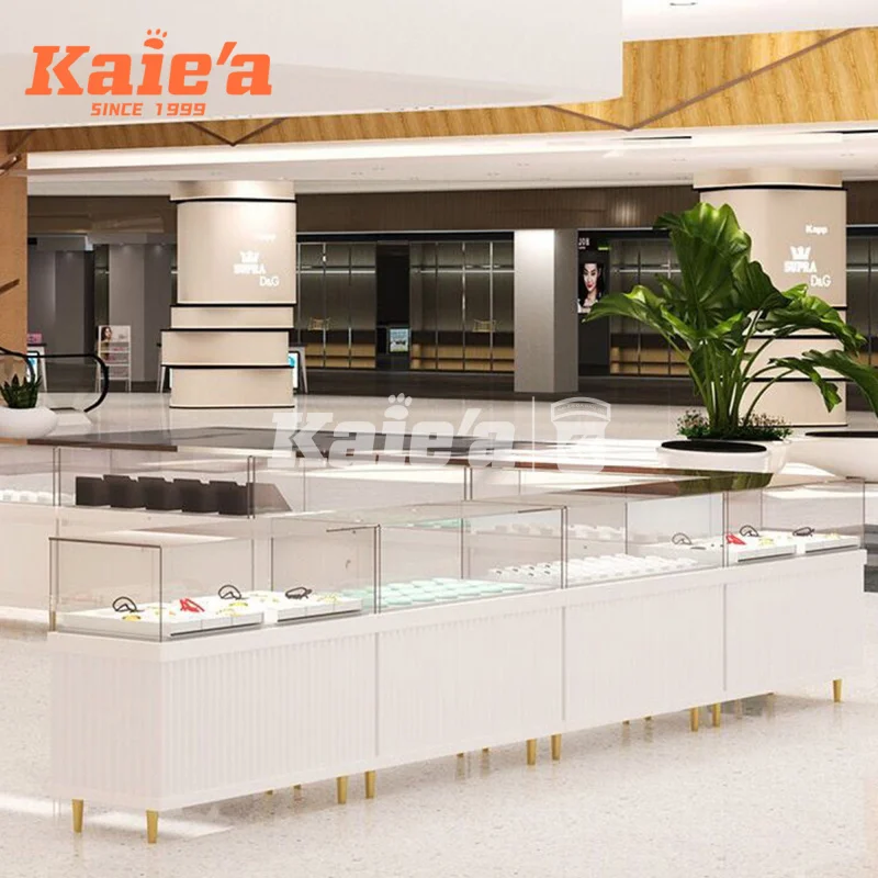 custom.Luxury Modern Jewelry Shop Interior Design Shop Counters Tempered Glass Jewellery Showroom Designs