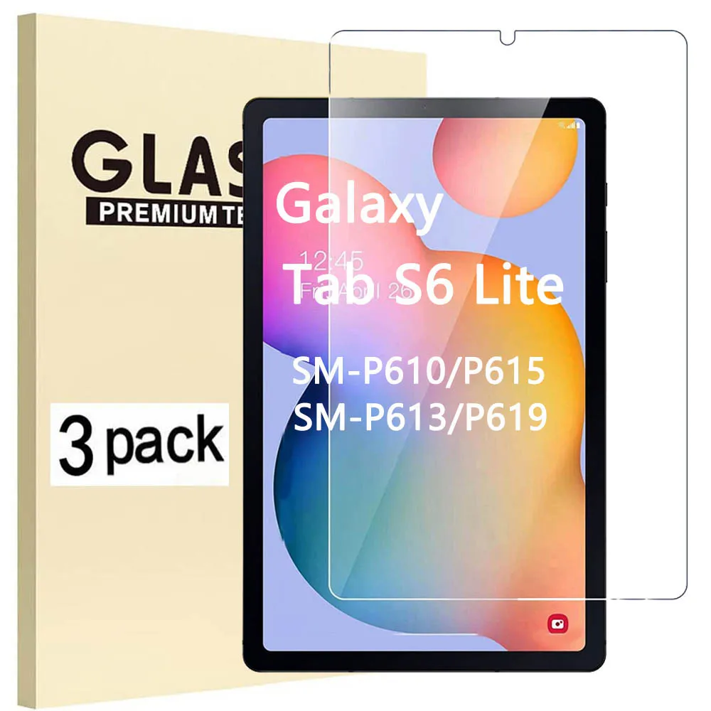 

(3 Pack) Tempered Glass For Samsung Galaxy Tab S6 Lite 10.4 2022 SM-P610 SM-P615 SM-P613 SM-P619 Tablet Screen Protector Film