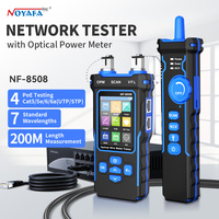 NOYAFA NF-8508 Network Cable Tester Ethernet Cable Tracker with OPM VFL PoE Checker Measure Length Wiremap Tester Network Tools