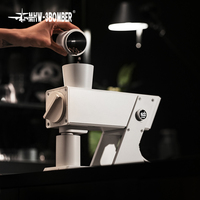 MHW-3BOMBER Electric Espresso Grinder Flat Burr Coffee Bean Grinder with Stepless Adjustment for Pour over & Espresso Cafe Tools