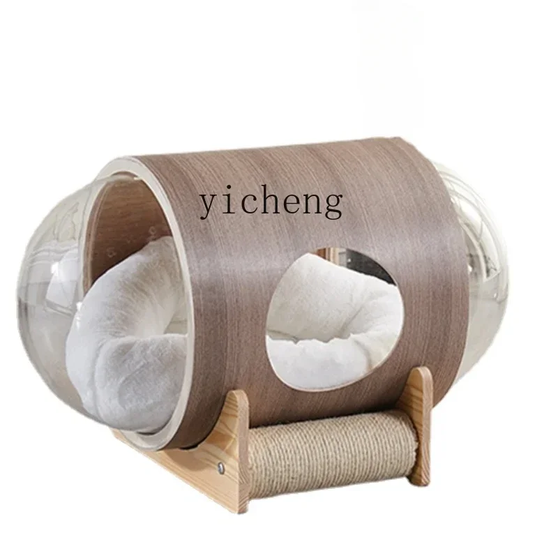 ZC Capsule Cat Nest Four Seasons Universal Transparent Cat Delivery Room Oversized High-Grade Solid Wood