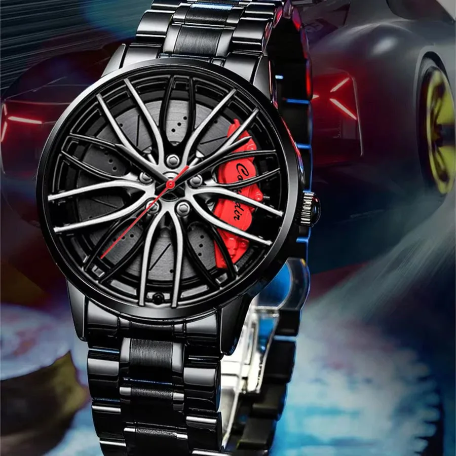 Sports Car Men Watch Quartz Waterproof Sport Rim Hub Wheel Wristwatch Car Quartz Men\'s Watches