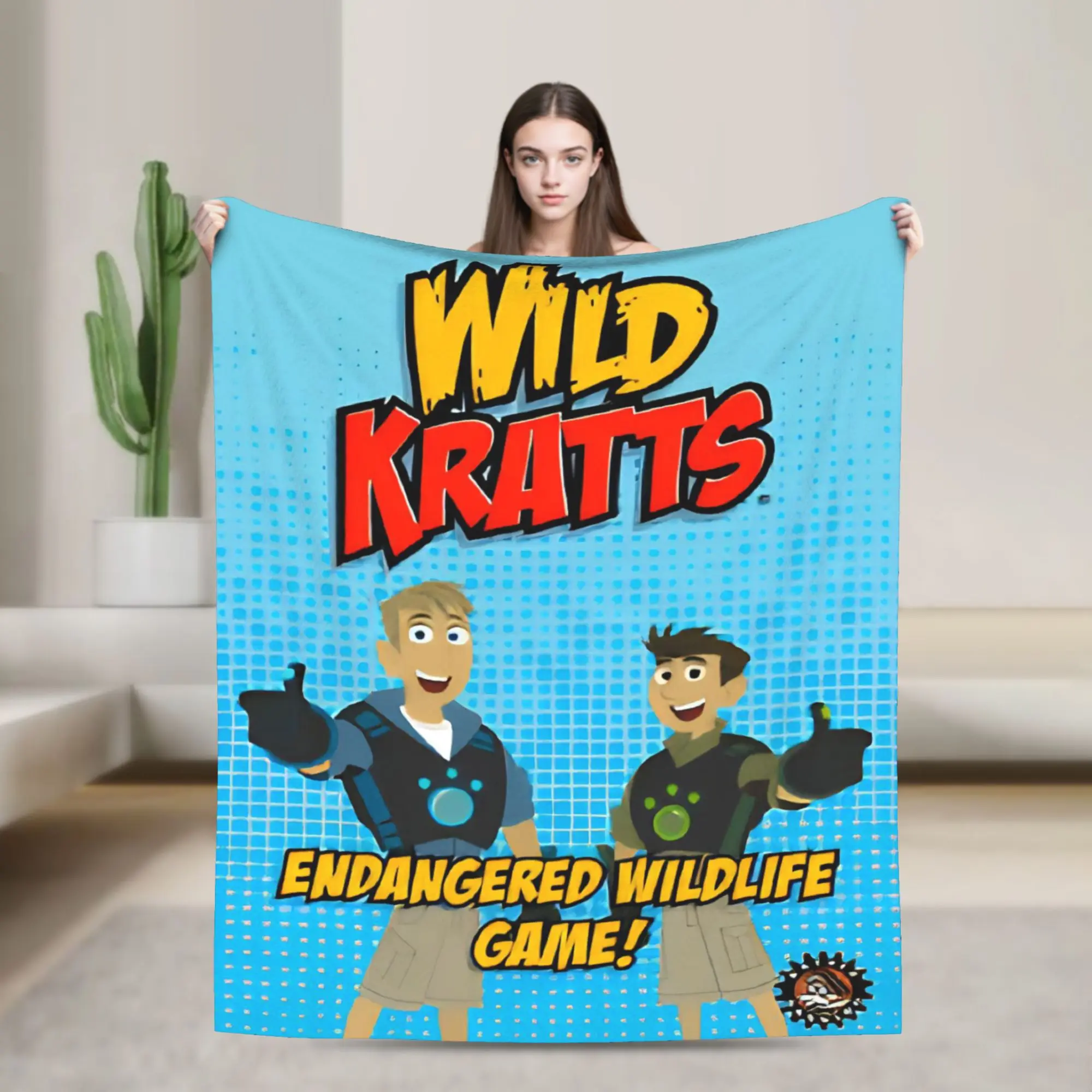 Wild Kratts Cartoon Blanket Multi-size Super Soft Cozy  Throw Blankets for Couch Sofa and Bed