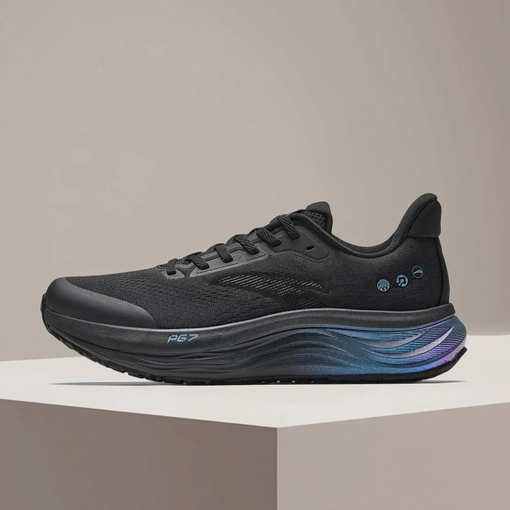 Anta BuL V2 Men's Low-Top Running Shoes  Comfortable Wide-Fit, G7 Cushioning Midsole, Black/Blue 112615546-8