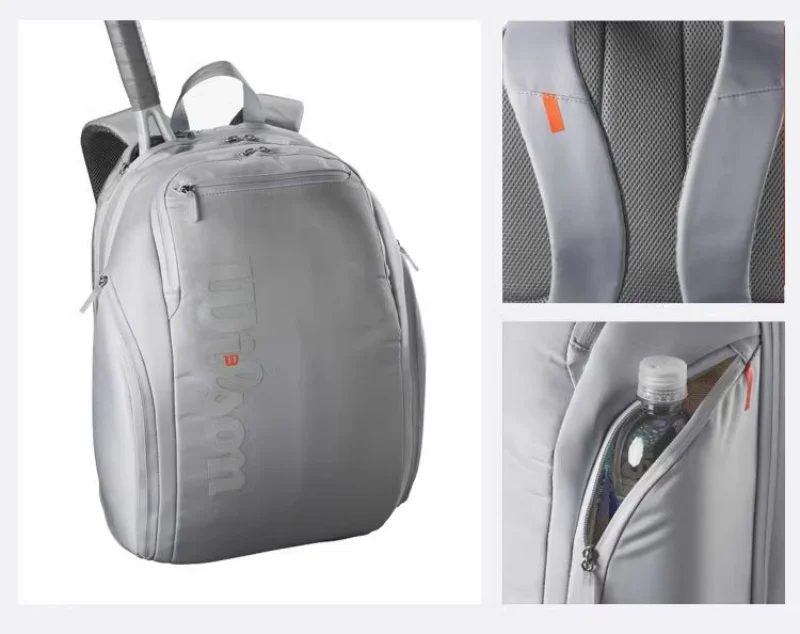 Wilson Borsa per racchette da tennis SHIFT SUPER TOUR Zaino da tennis di grande capacità Borsa per racchette da badminton e squash con borsa per scarpe separate
