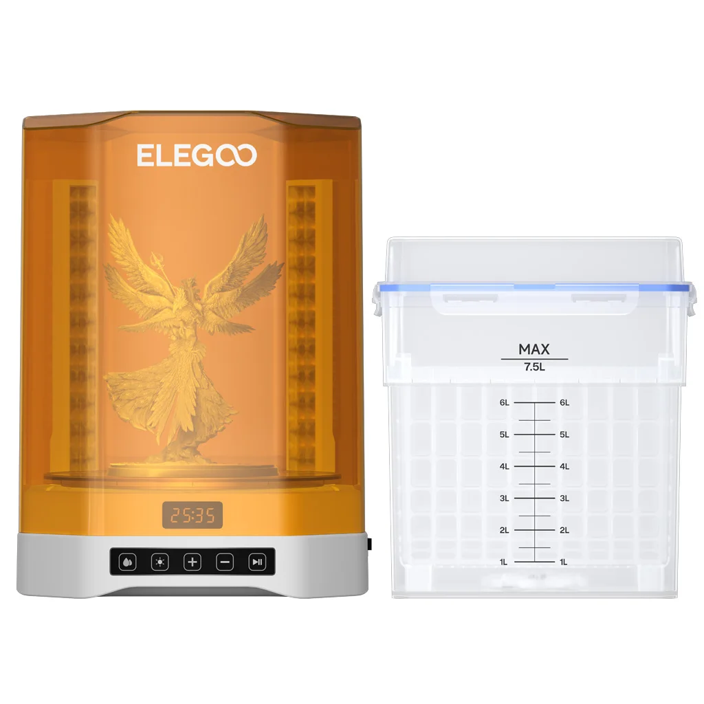 ELEGOO MERCURY PLUS V3.0 Machine de lavage et de durcissement 2 en 1 avec une capacité plus importante, compatible avec la série Saturn 4, 230x135x260mm
