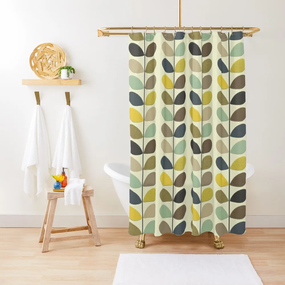 orla kiely colorful multi stem flowers,kiely pattern, orla kiely abstract flowersShower Curtain Waterproof Fabric Shower Curtain