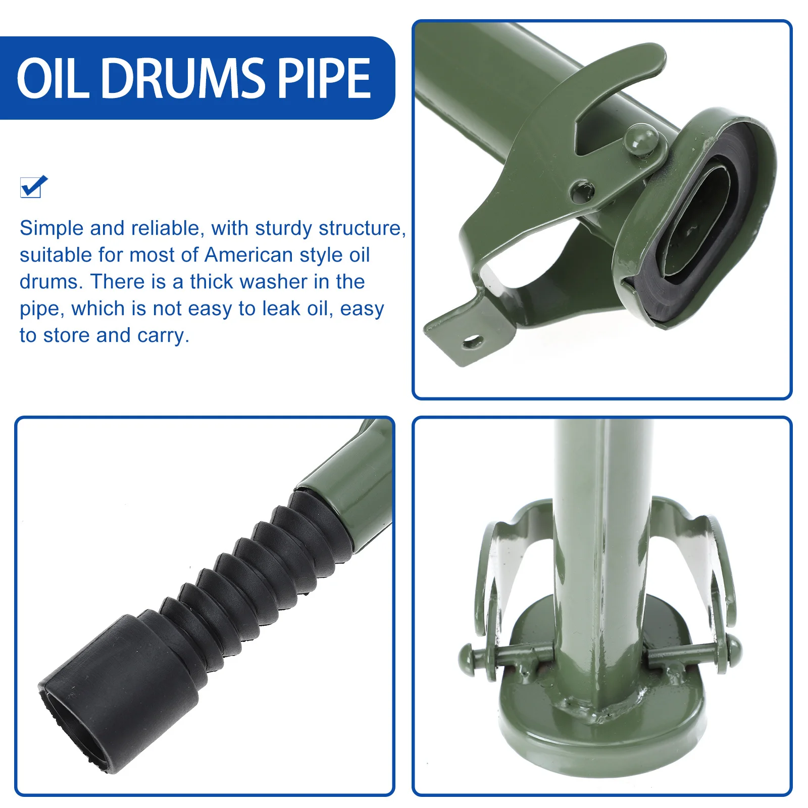 

Oil Drums Tube Portable Durable Refueling Spout For American Style Fuel Tanks Gas Can Spouts High Temperature Resistant Non-Slip