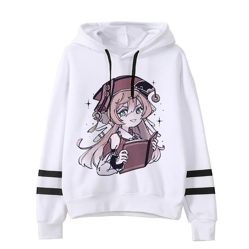 Sweatshirt Xiao Genshin Impact Hoodie Kawaii Cartoon Harajuku Genshin Streetwear Hu Tao Graphic Hoody Unisex Sweatshirts