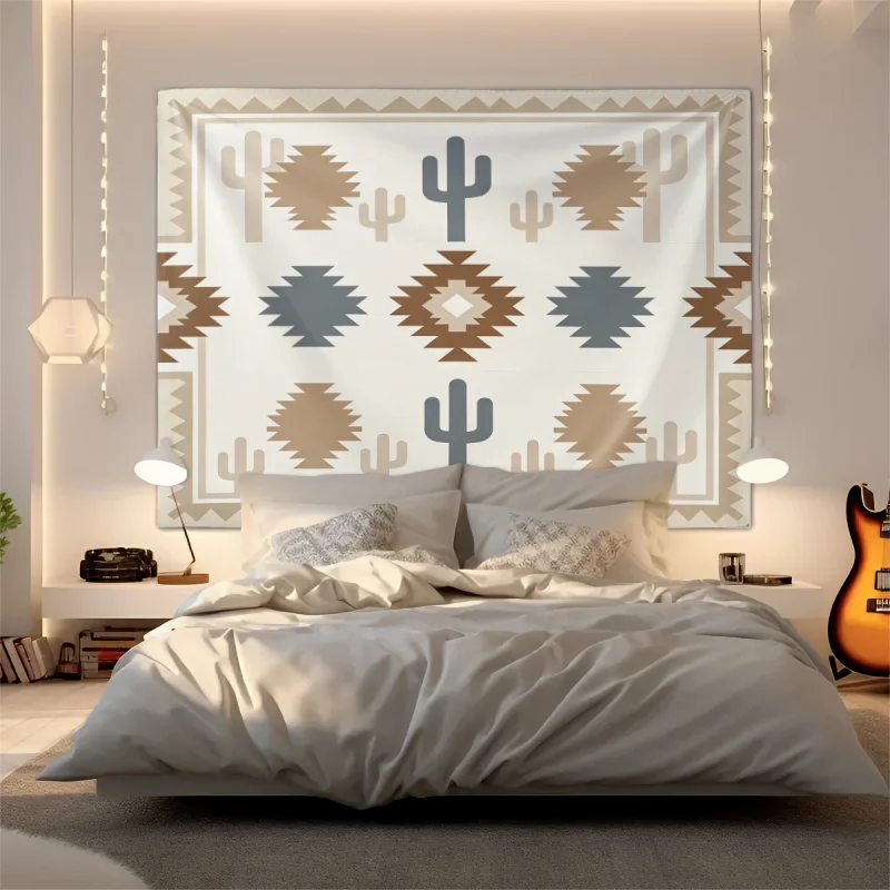 1pc Aztec pattern tapestry, polyester fabric, machine washable, suitable for bedroom and living room décor
