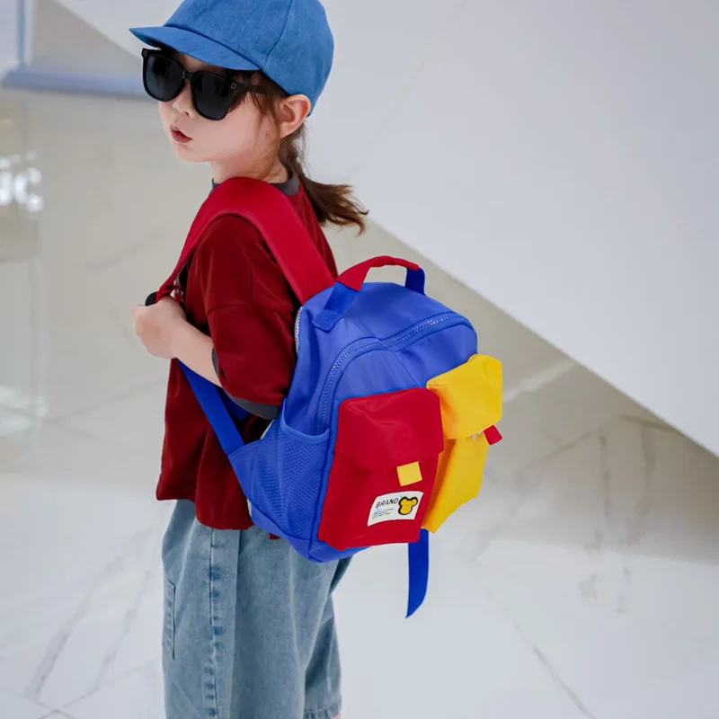 Children School Backpack Simple Canvas Bag for Boys Girls Lightweight Backpacks 2024 Kindergarten Schoolbag Kids Bags