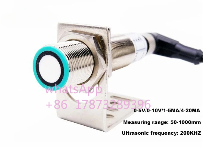 High precision M18 Ultrasonic Distance sensor Analog sensor  0-5V/0-10V/1-5MA/4-20MA Motion detector proximity switch sensor