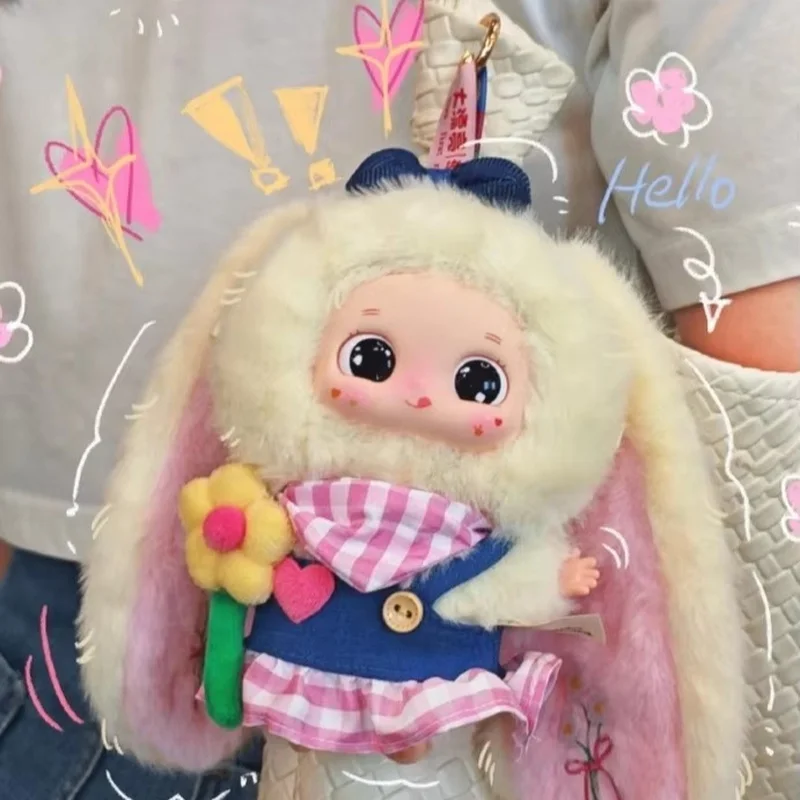 

Подлинная детская три Nuobao, весенний день, цветочная команда, серия, плюшевая глухая коробка, милые виниловые куклы, модный игровой орнамент, декор, подарки для девочек