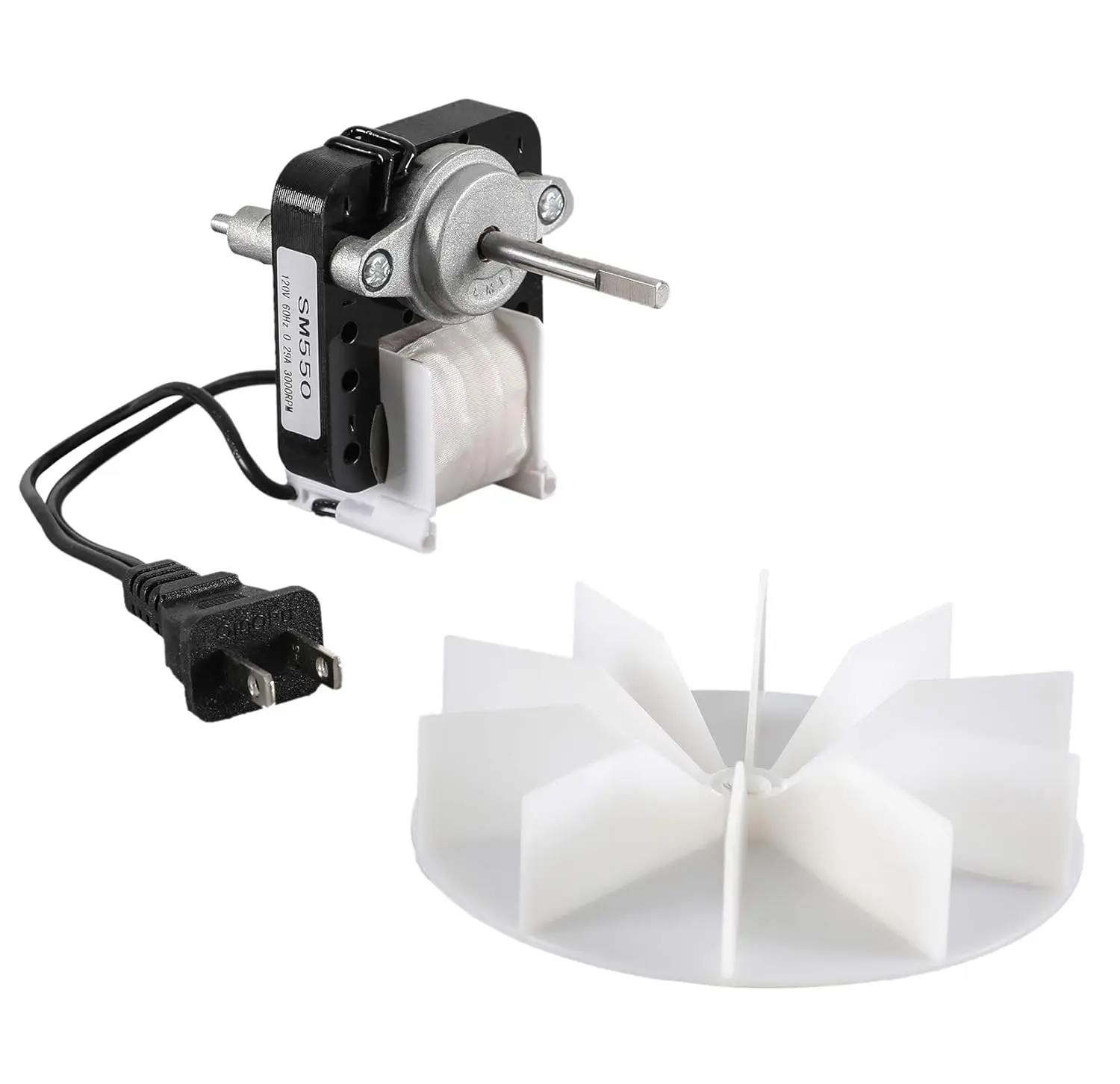 

SM550 Universal Bathroom Fan Motor Replacement Electric Vent Fan Motor Kit Replacement for Nutone Broan 50 CFM 120V 3000 RPM