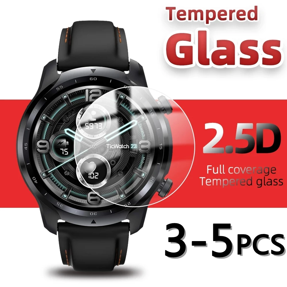 

3-5PCS Tempered Glass Watch For TicWatch gtx S2 E S SmartWatch Screen Protector Film For Tic Watch E2/S Tic Watch pro 4G