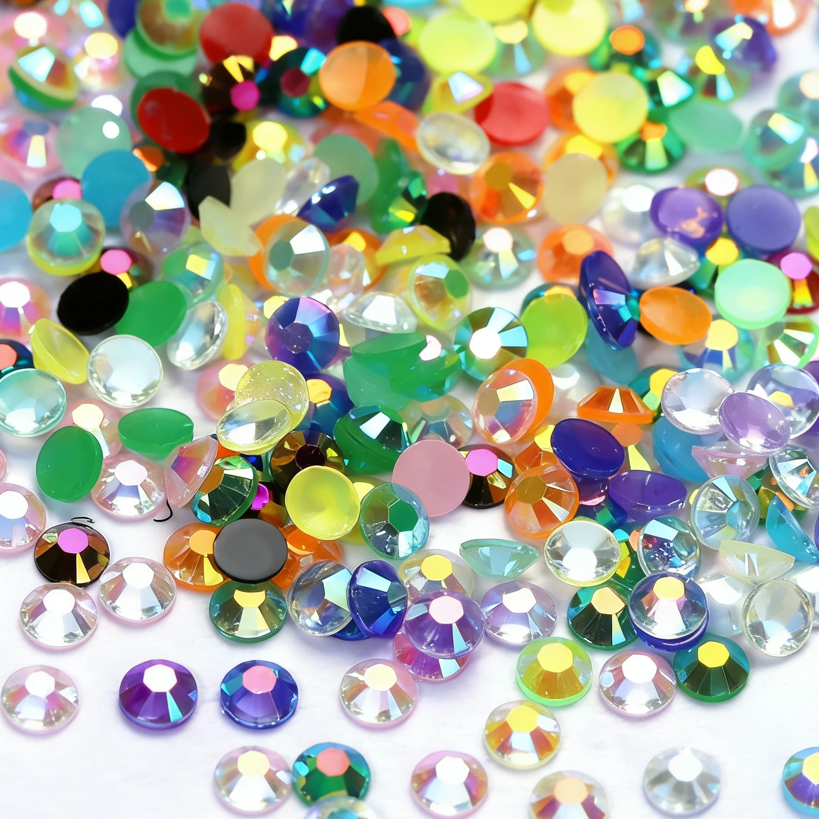 24/28Grid 3/4/5/6mm Mixed Color Resin Drill AB Rhinestone Set Flatback Nail Drill For Phone Clothing DIY Decoration Nails Crafts image 5