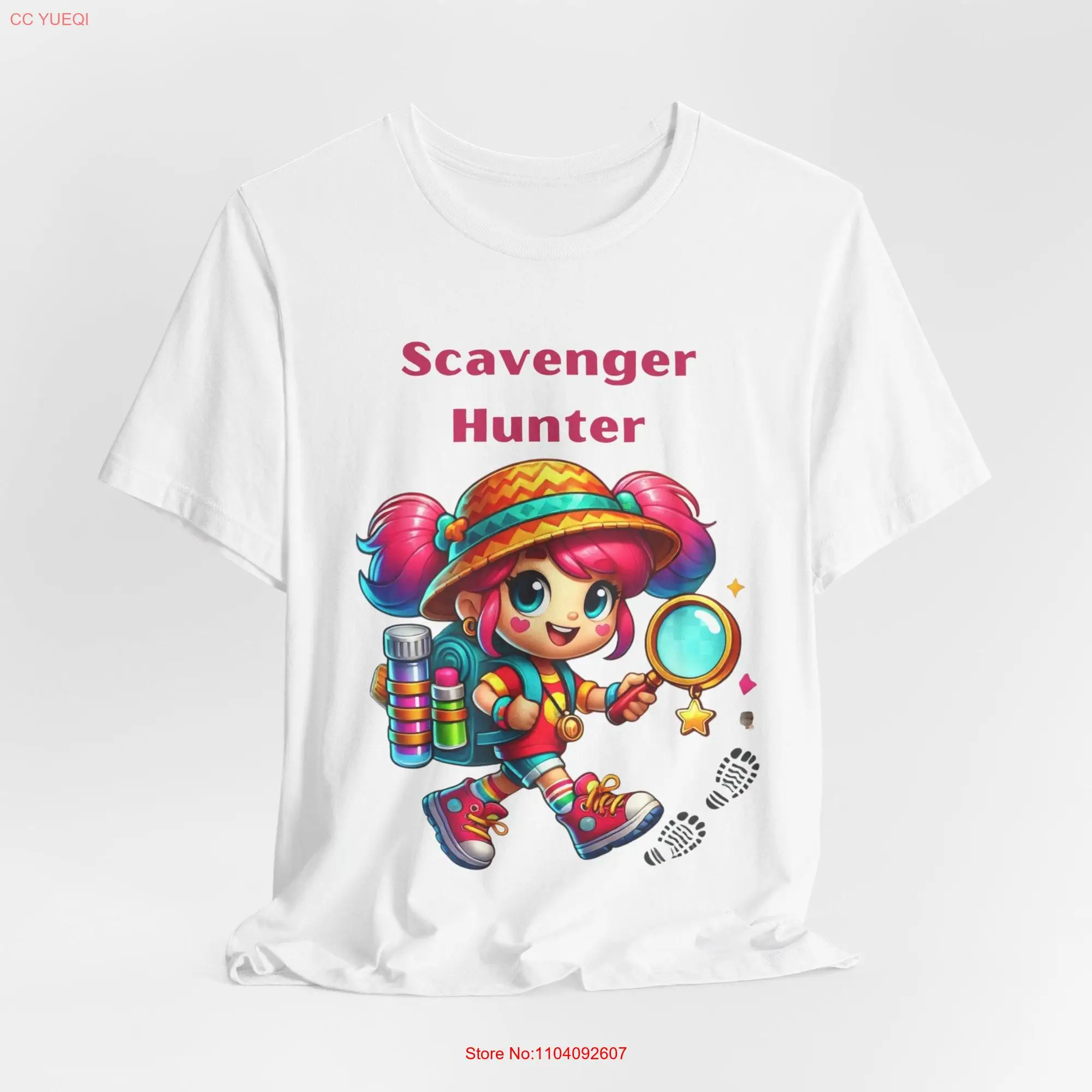 Scavenger Hunting T Shirt Explorer For Camping long or short sleeves