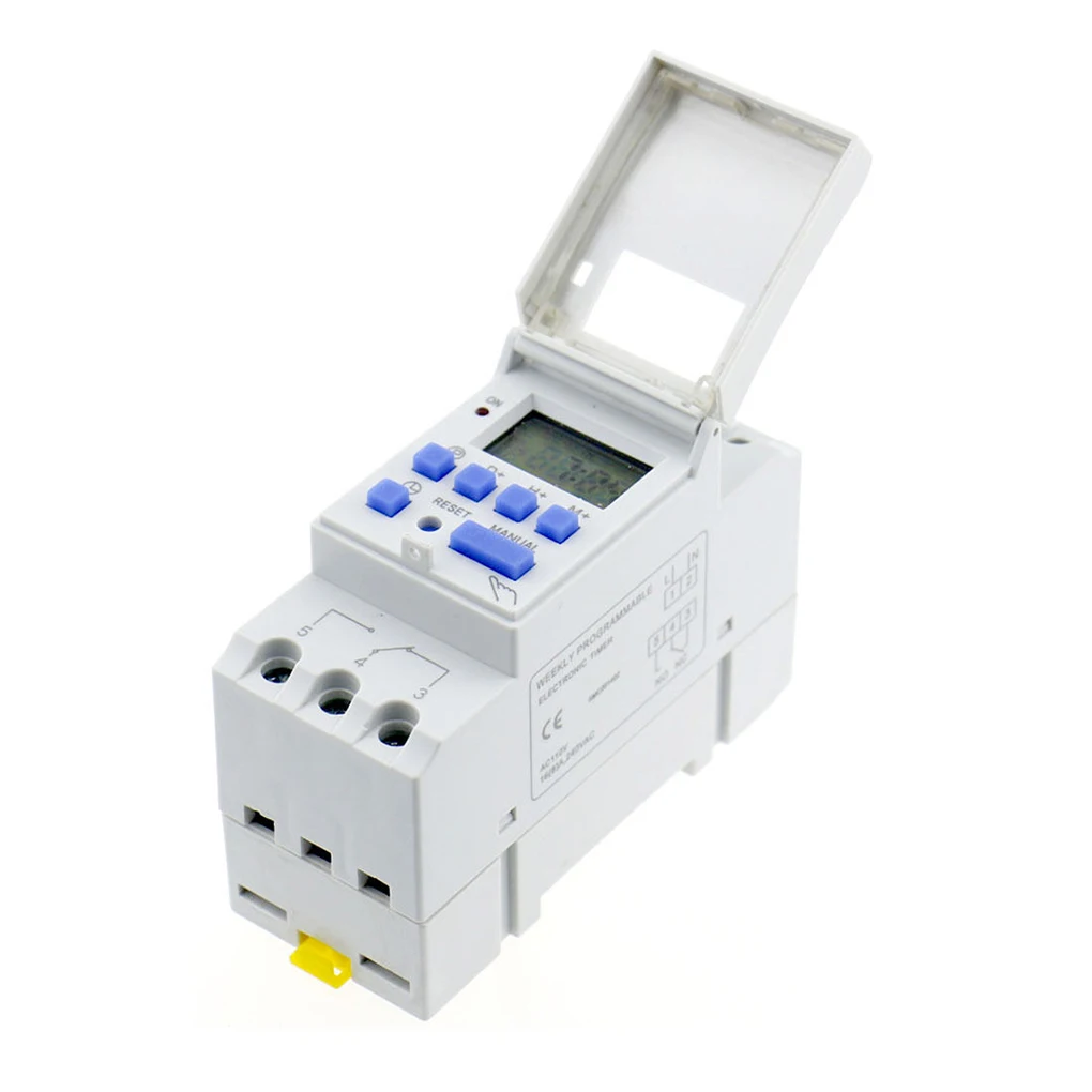 Timer 220V 110V 24V 12V AHC15A TE-4163 Digital LCD Power Timer Programmable Time Switch Relay 16A THC15 Weekly Control Timer