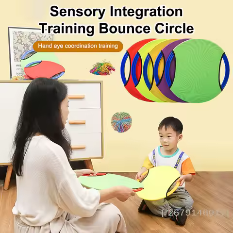 【YY26】Children's Bouncing Ring Throwing Ball Outdoor Parent Child Interaction Collaboration Game Funny Elastic Ball