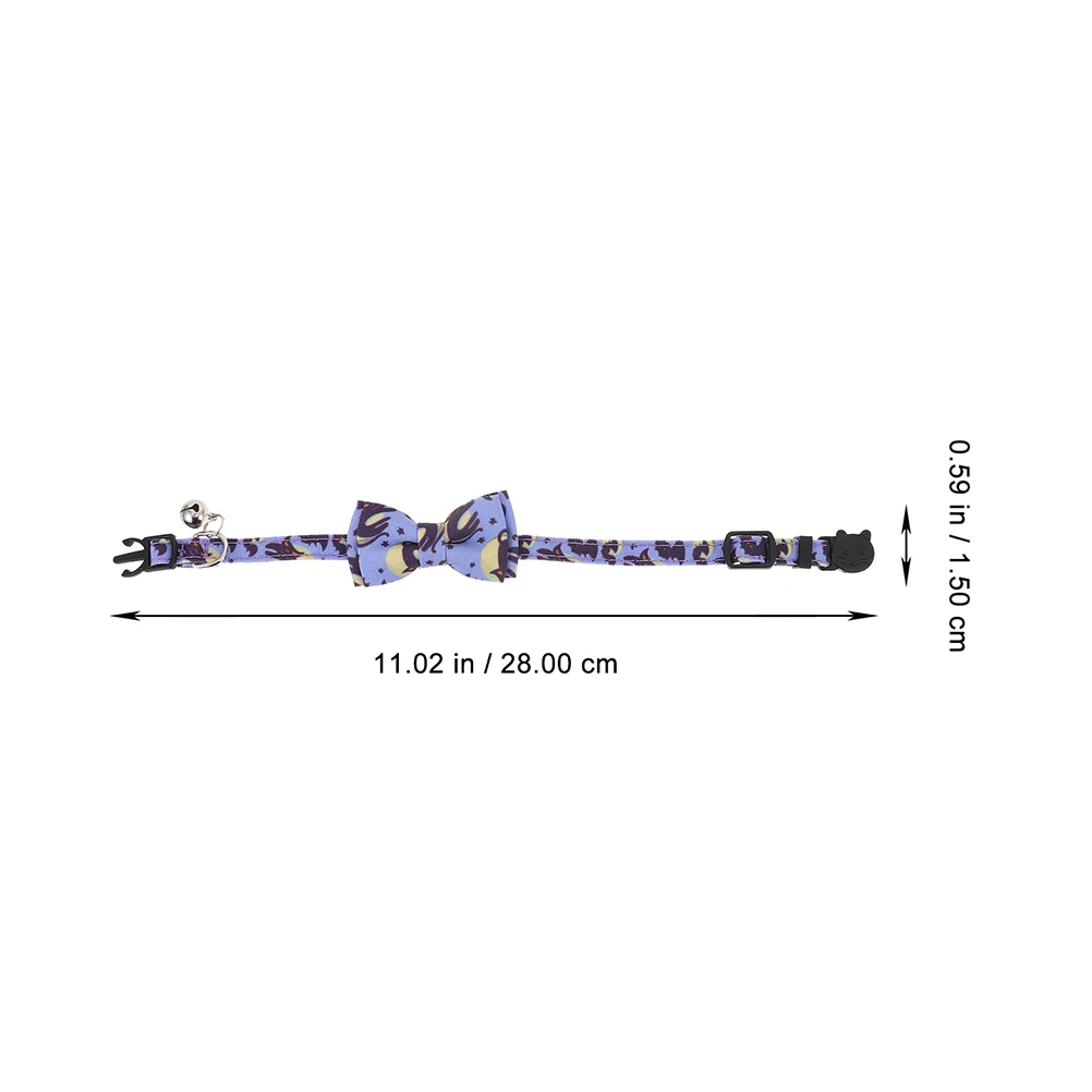 

2 Pcs Cat Collar for Cats Collars Decoration Pet Halloween with Bell Bowknot Adjustable