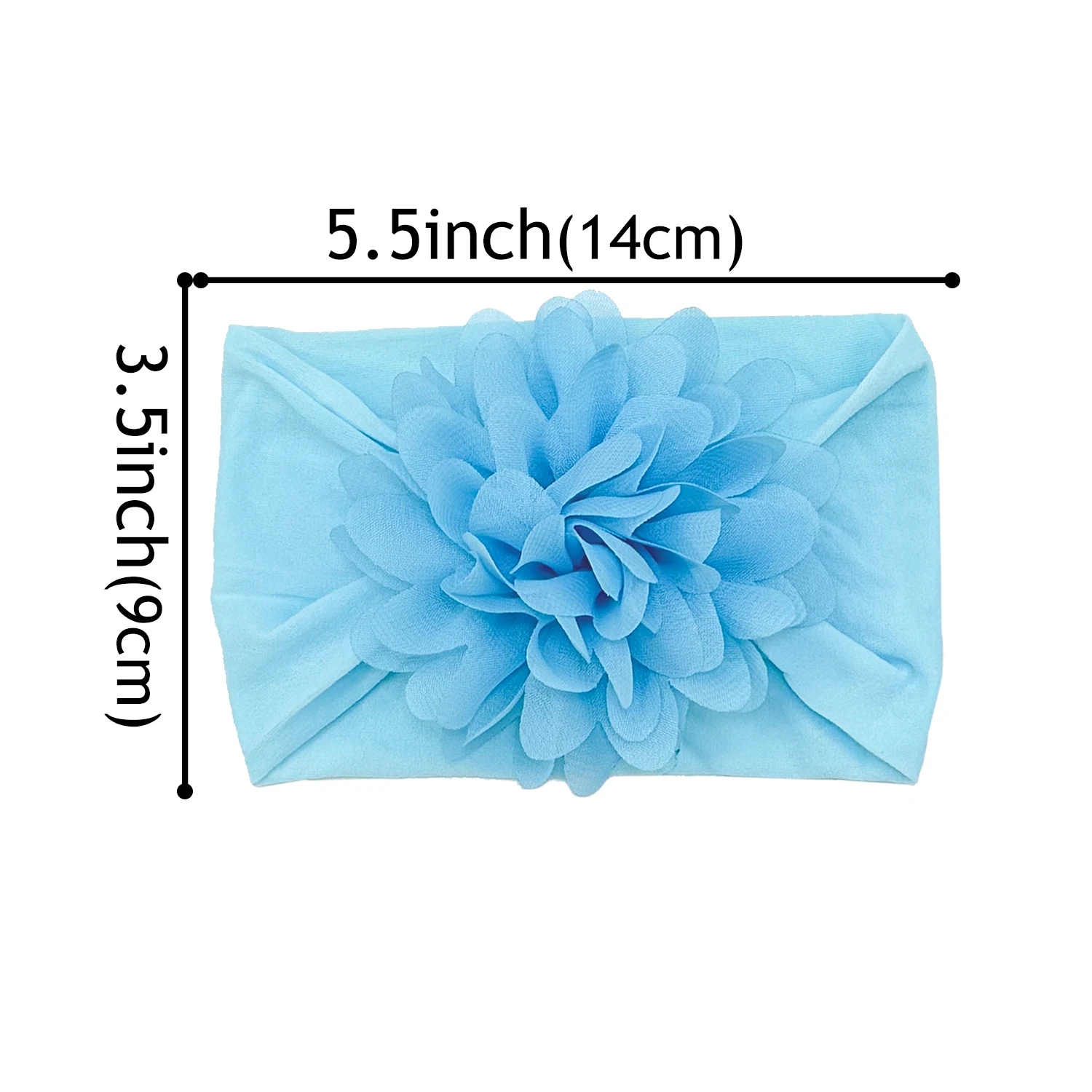 3PCS Chiffon Flower Headbands Elastic Headbands for Baby Newborn Girl Children Turban Infant Flower Headband Hair Accessories