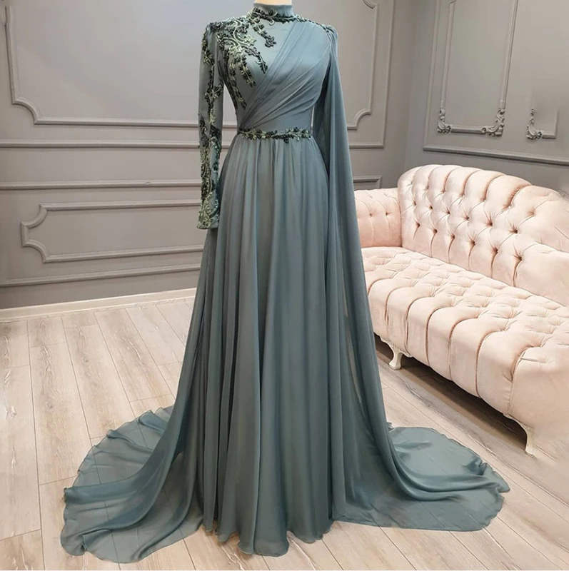 molly malloy evening dresses Elsie Modern A-Line Long Sleeves Chiffon Dresses