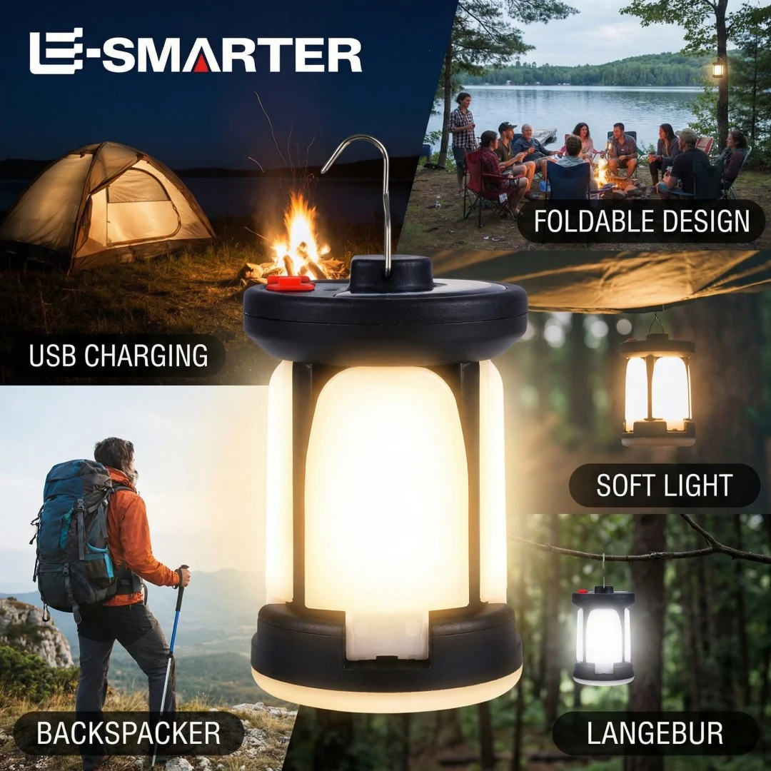 Emergency Outdoor Lighting LED Leaf Camping Lamp Hung Solar USB Rechargeable Tent Camping Lights Fishing Travel Lanterns