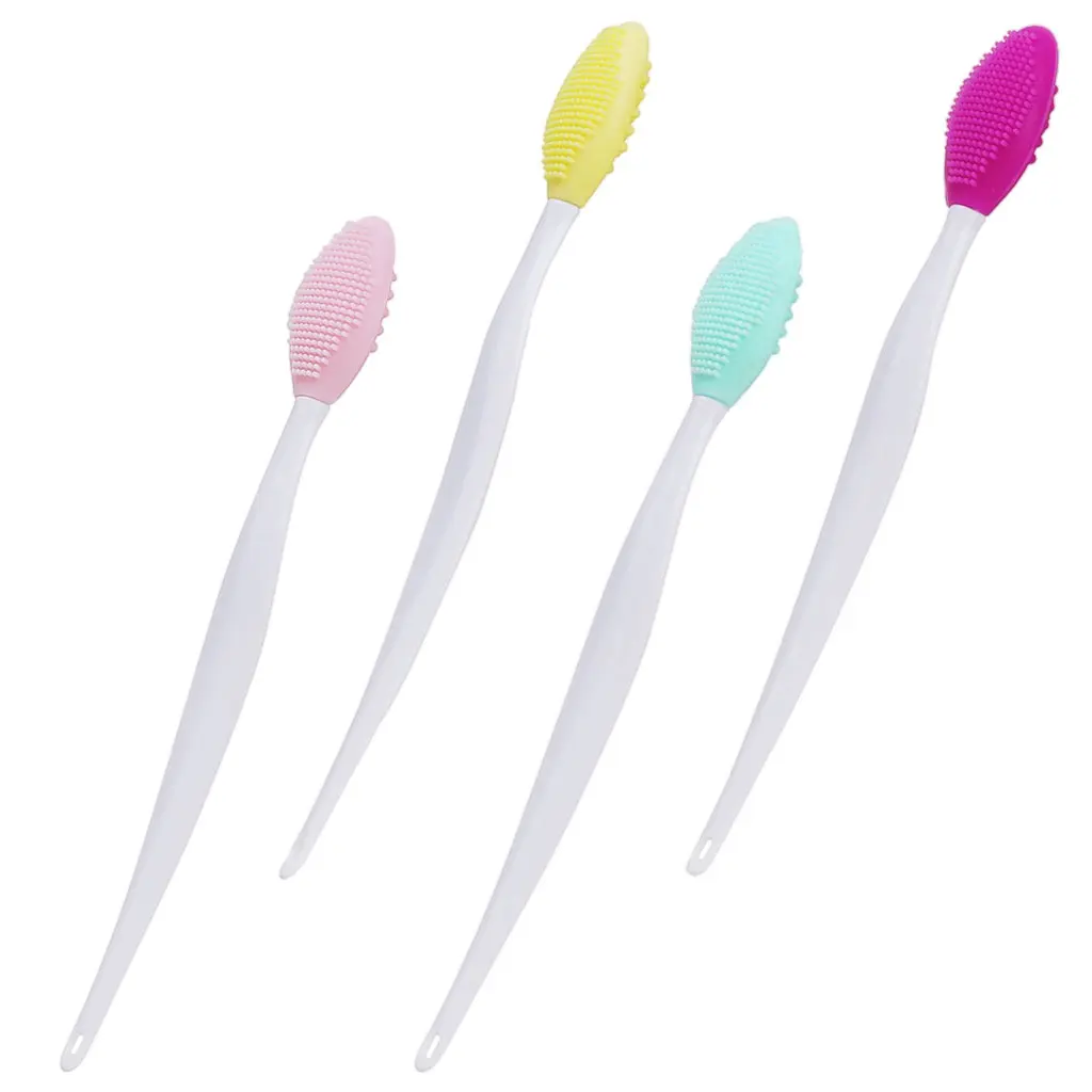 Ferramenta de escova de lábios dupla face, Face Scrubber, Esfoliante de silicone, Mini esfoliante para cuidados com a pele facial