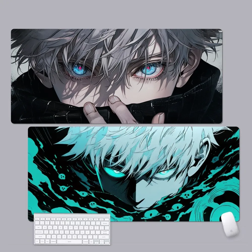 Anime Jujutsu Kaisen Gojo Satoru Mousepad Custom Skin Cartoon Anime Gaming Mouse Pad Keyboard Mouse Mats Desk Mat Accessories