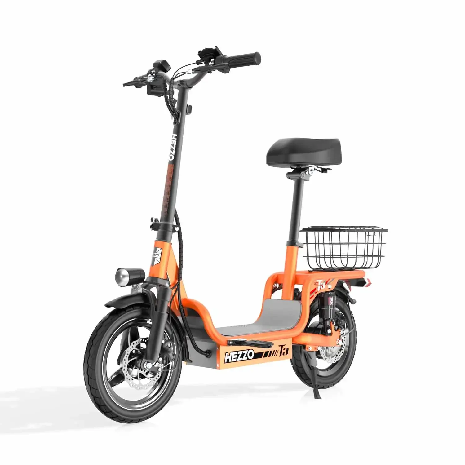 T3 Electric City Scooter Commute Escooter 48V 500W 20Mph 15Ah Fast Pedal Scooter With Basket Full Suspen USA EU Warehouse