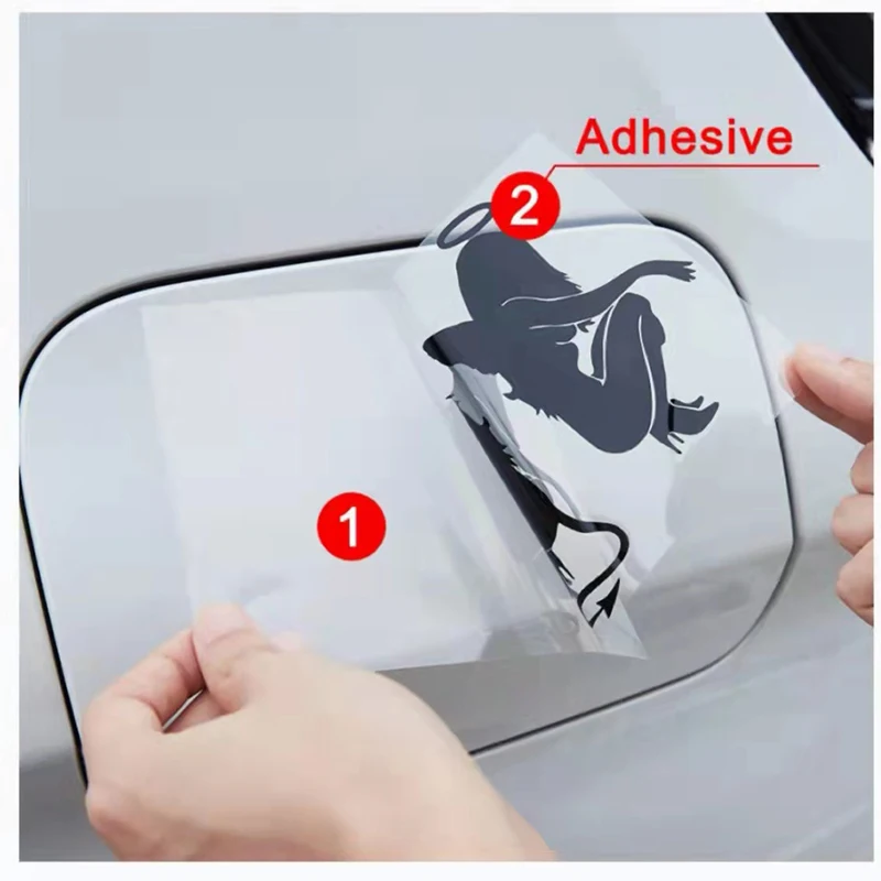 Personality Styling Reflective Auto Car Vehicle Motorcycle Devil Angel Beauty Sexy Girls for Car Trunk Decoration Decal Sticker