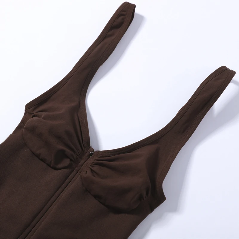 Corsé Ajustado Sexy para Mujer, Body con Cuello en V Profundo, Cremalleras, Sin Mangas, Ropa Interior Reductora, Nuevo Modelo 2026, Mono sin Espalda