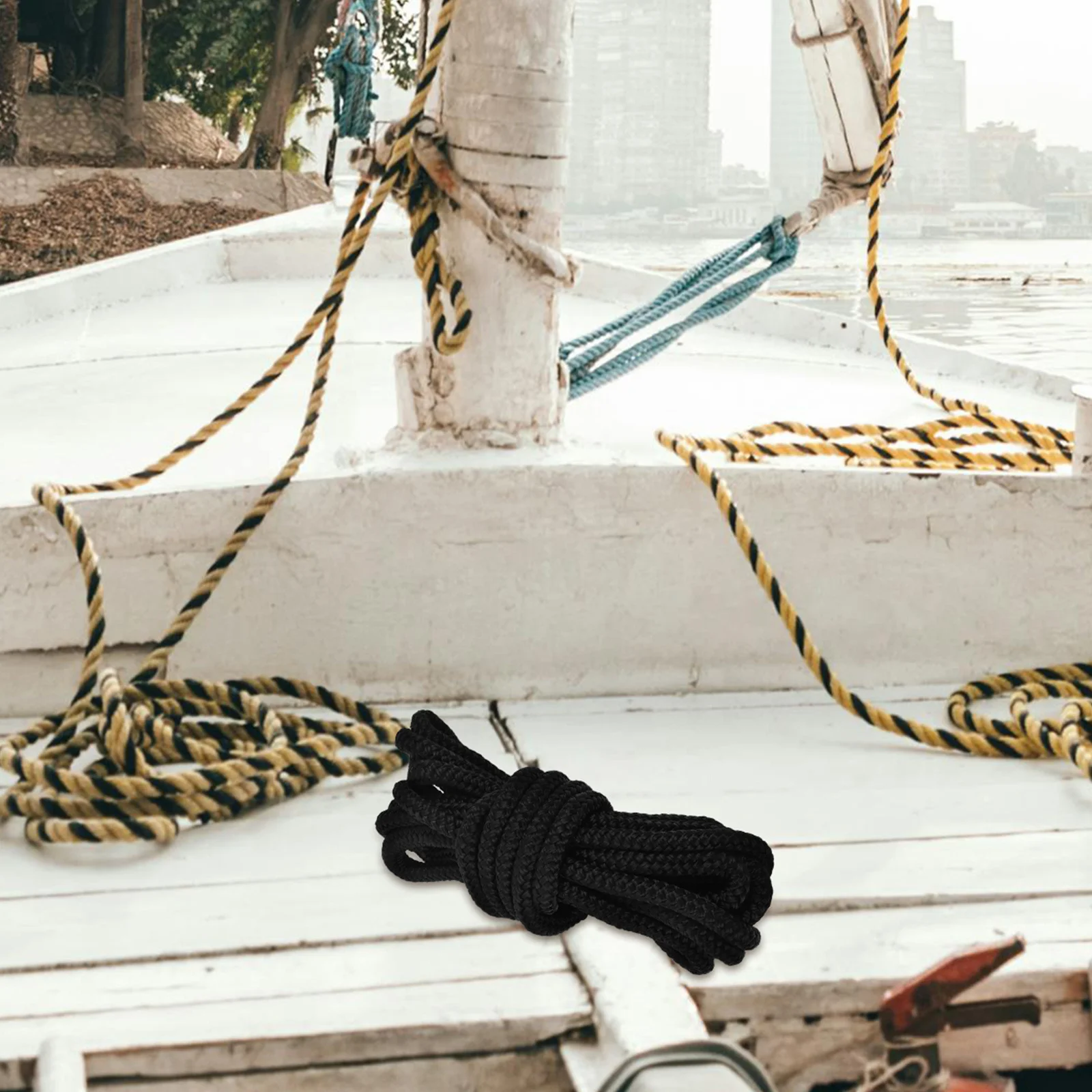 

Yacht Pier Cable Braided Nylon Rope Marine Dock Line Hair Boat Lines Anchoring for Docking