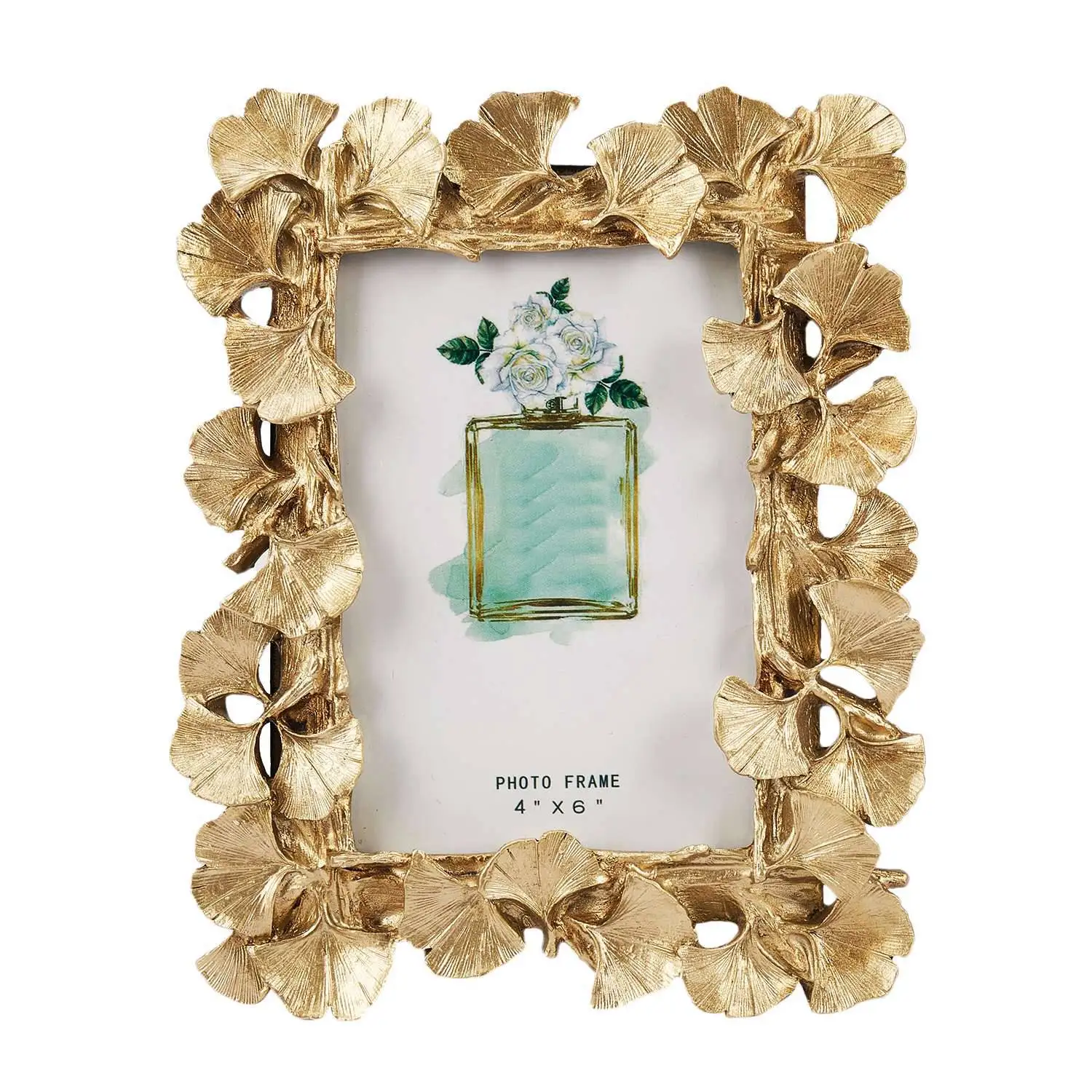 

Resin Retro Frame Golden Ginkgo Leaf Photo Frame Home Decorations