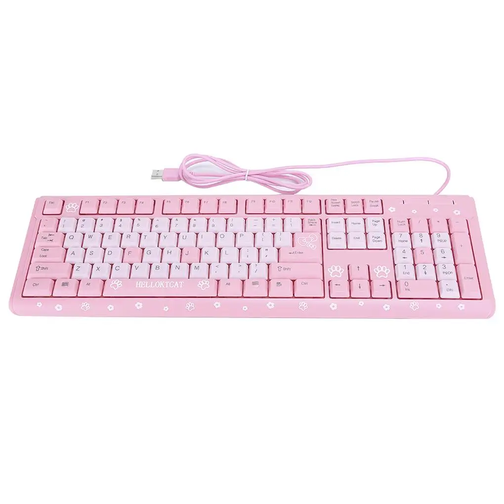 Wire Keypad Pink Keyboard Office Supplies Cute Looking Universal Multipurpose