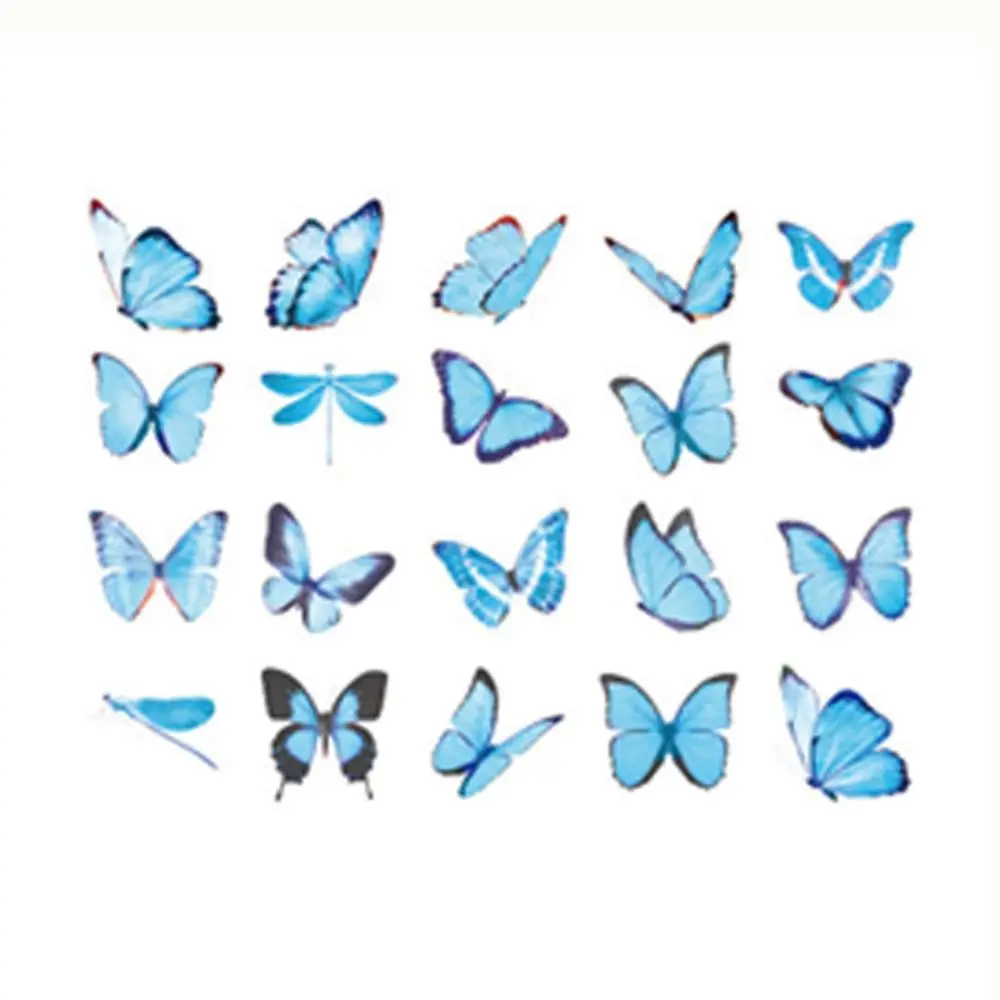 

40PCS Colorful Butterfly Scrapbook Sticker Waterproof Vintage Stationery Sticker INS Style PVC Mobile Sticker