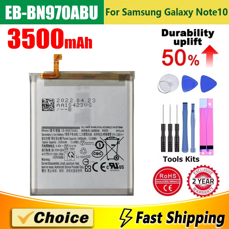 

Флюоресцентная литиевая батарея для Samsung Galaxy Note 10 Note X, 3500 мАч, 0 циклов