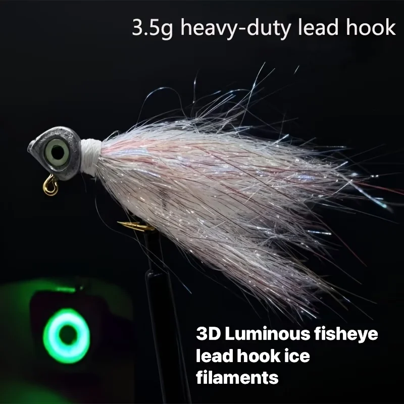 4/8 Stück handgebundene Nassfliegenköder (Jig-Head-Stil) – mit „Ice Silk“-Material für schnelles Sinken. Ein Hochwirksamer Köder Su