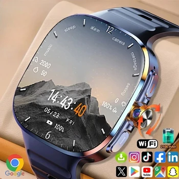 Smartwatch 2026 Nowy z obsługą 5G/4G, pełna obsługa sieci, duży ekran 2.40 cala, HD Wideorozmowy, RAM, 2100mAh, Google Play, WIFI, GPS, karta SIM.