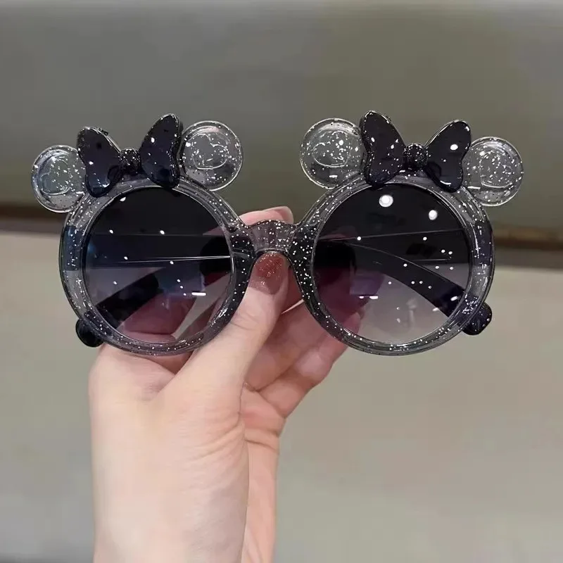 New Cute Crystal Bow Girls Children Sunglasses Fashion Trend Personalized Cartoon Sun Glasses Kids Shiny Eyewear UV400
