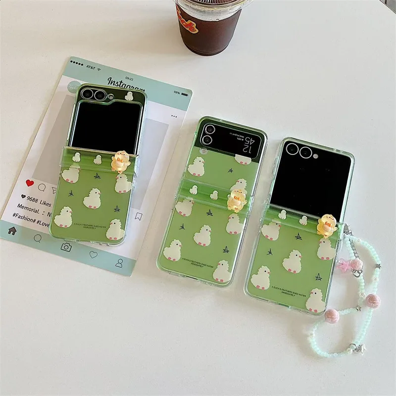 

Cute Little Chicken for Samsung Galaxy Z Flip 7 6 5 4 Protective Back Cover for ZFlip5 ZFlip6 ZFlip7 Case Shell