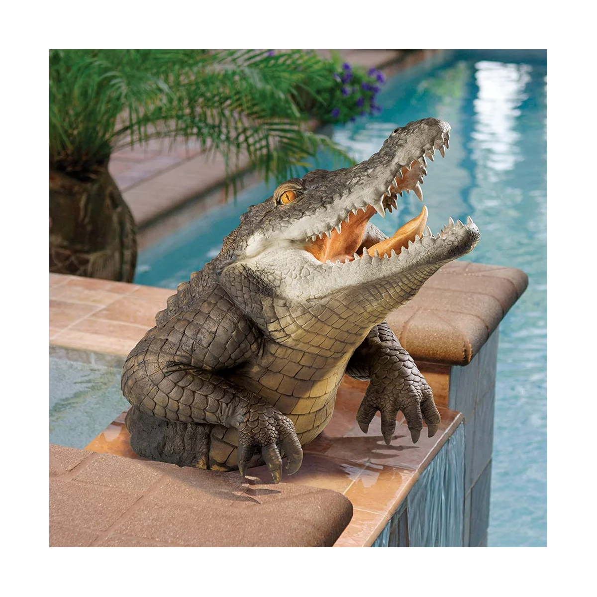 Crocodile Head Courtyard Pond Floating Animal Ornaments Park Pool Simulation Ornaments Outdoor Decor Gardening