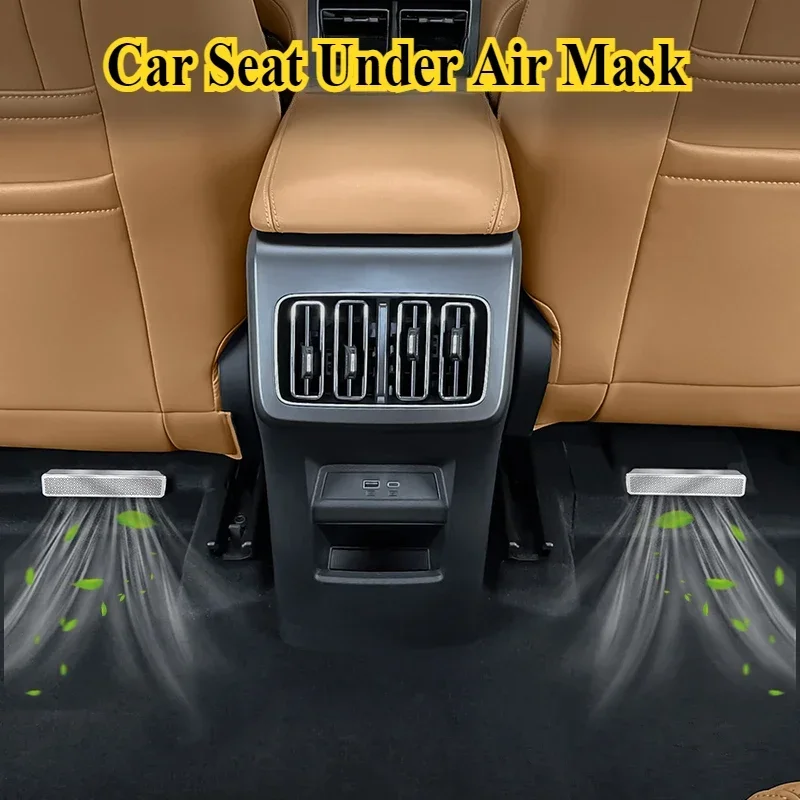 Car Seat Under Air Mask Anti-blocking Stainless Steel Rear Air Conditioning Dust Cover For BYD Song L DMI Interior Accessories
