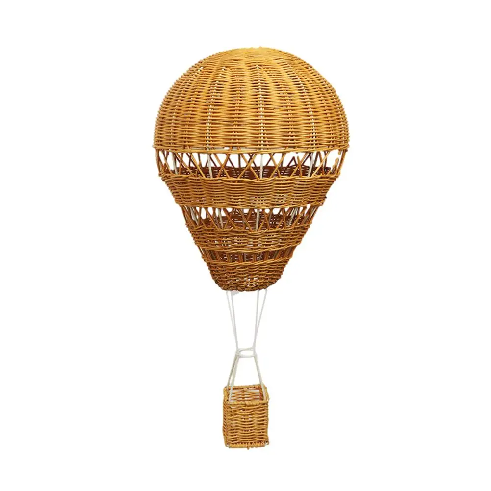 Rattan Hot Air Balloon Kids Room Decor Beige Home Decor House Decorations For Home Rattan Woven Pendant Decor Z6s7