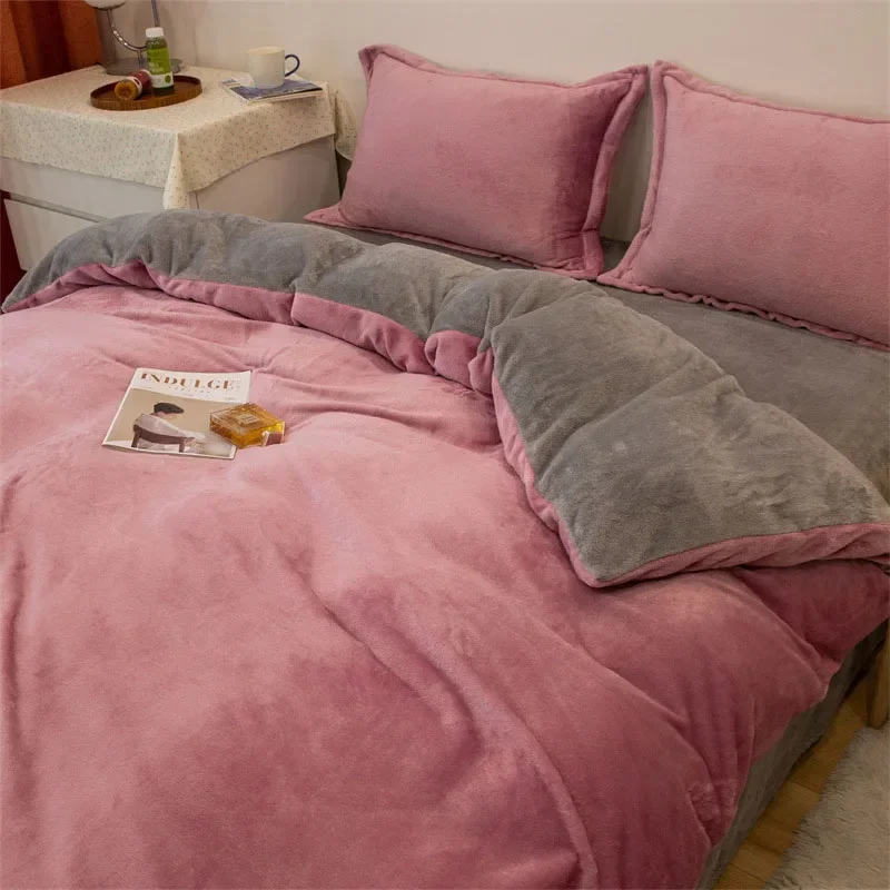 1pcs Duvet Cover Winter Warm Double Twin Queen King Quilt Cover Blanket Flannel Comforter Case Flannel Duvet Covers Bedding