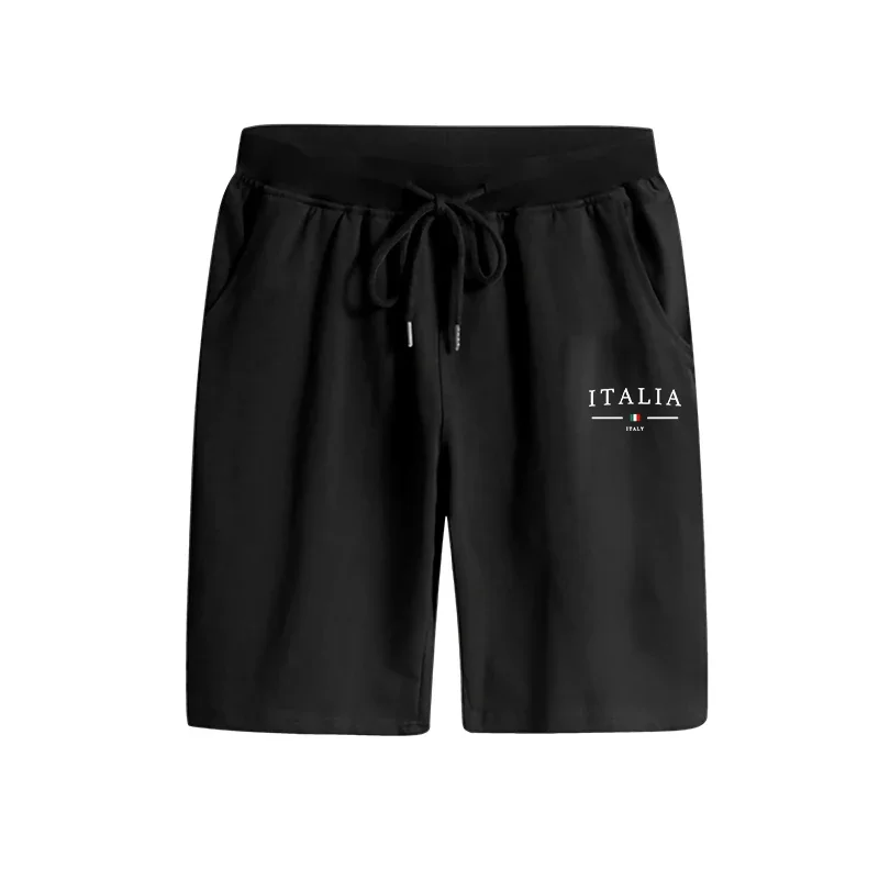 بدلة رياضية صيفية لعام 2026 للرجال تي شيرت + شورت أزياء حضرية غير رسمية بأكمام قصيرة تي شيرت ملابس إيطالية مطبوعة للرجال #4